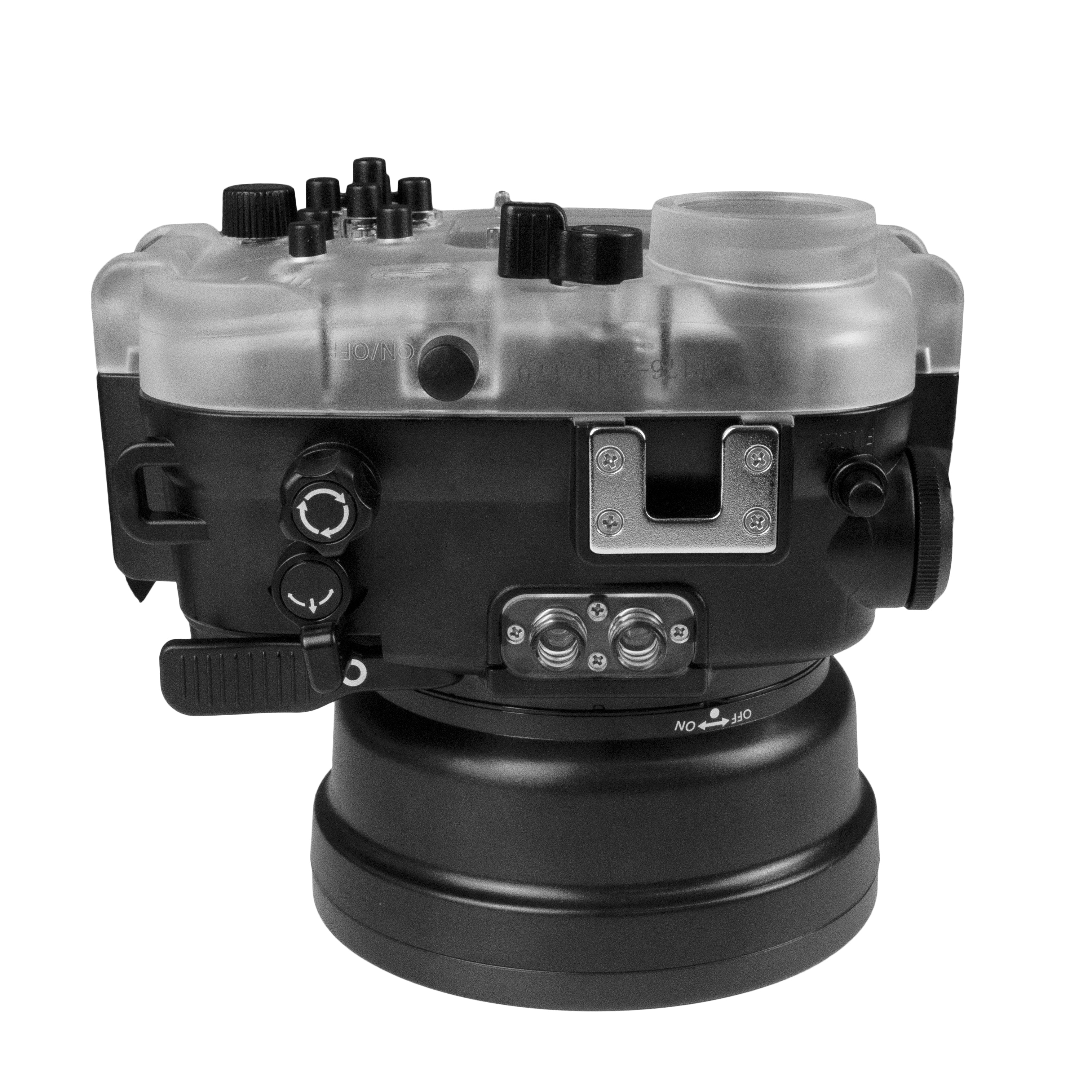 Waterproof Housing Case for Sony RX100 Series - 60M/195FT Depth Rating, Saltwater Resistant with Aluminum Pistol Grip (Black) - Perfect for Underwater Photography, Scuba Diving & Marine Exploration