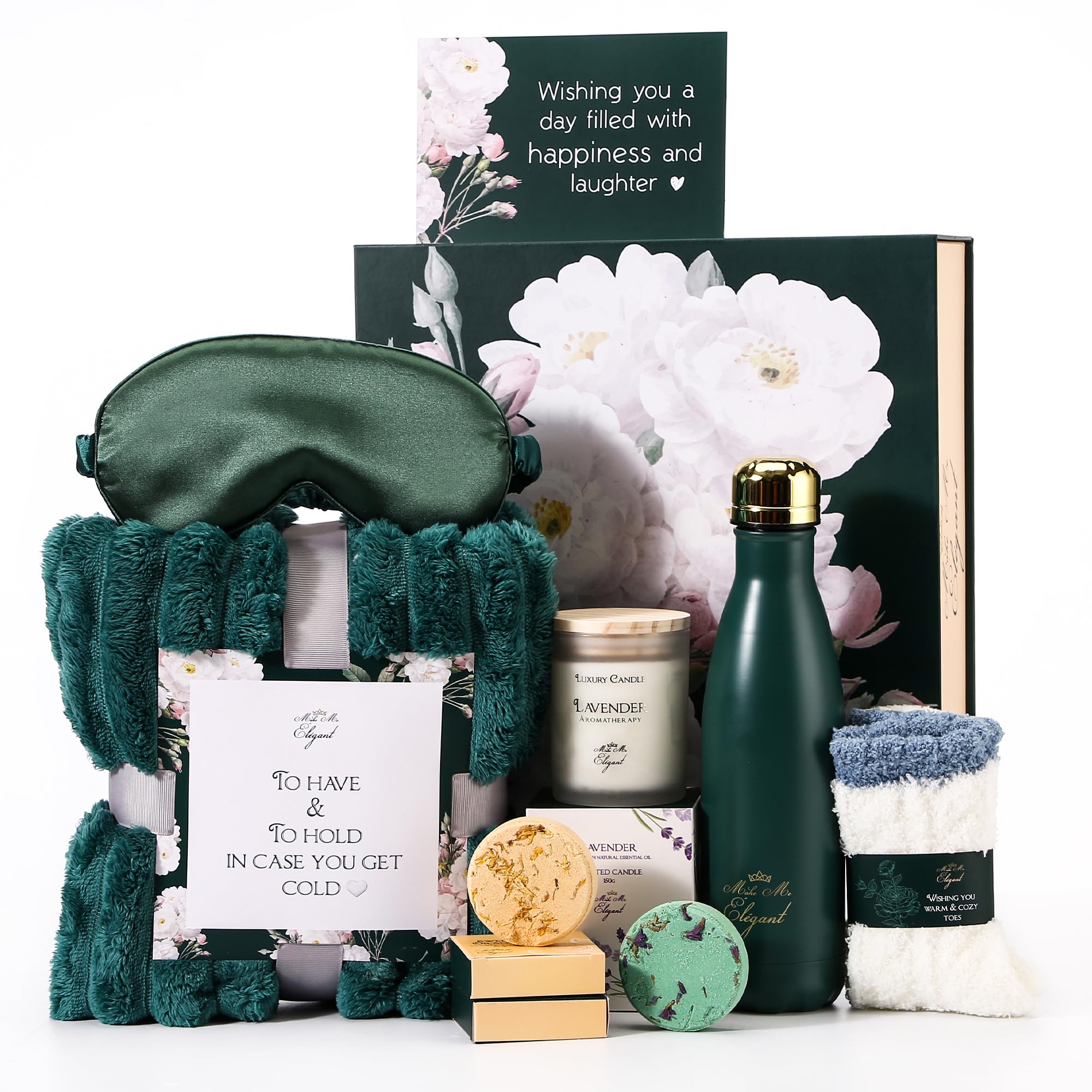 Elegant Gift Box for Women - Relaxing Spa Set & Self Care Package | Birthday, Mother's Day, Women's Day & Get Well Soon Gift Basket | Perfect for Home Spa, Pampering & Special Occasions
