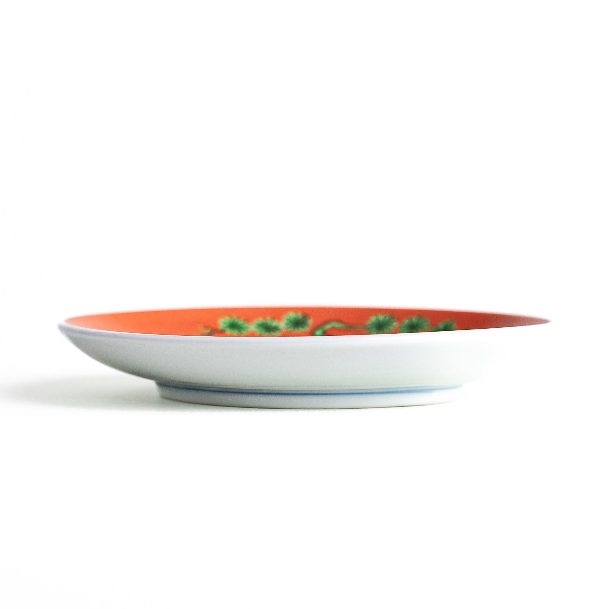 Elegant Pine Bamboo Plum Mount Fuji Sauce Plate - Japanese-Inspired Ceramic Dish for Soy Sauce, Sushi, and Asian Cuisine - Perfect for Dining, Entertaining, and Home Decor