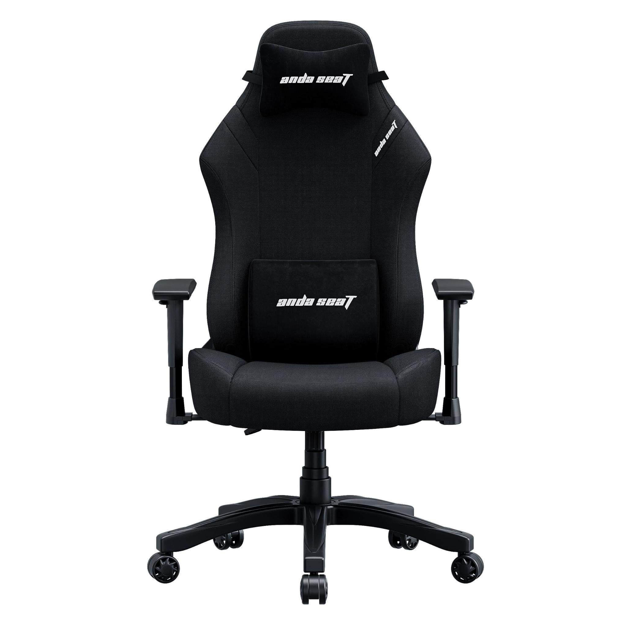 Anda Seat LUNA Fabric Gaming Chair - Ergonomic Office Chair with Lumbar Support for PC, Console & Home Gaming (Black) - Perfect for Esports, Streaming & Long Work Sessions