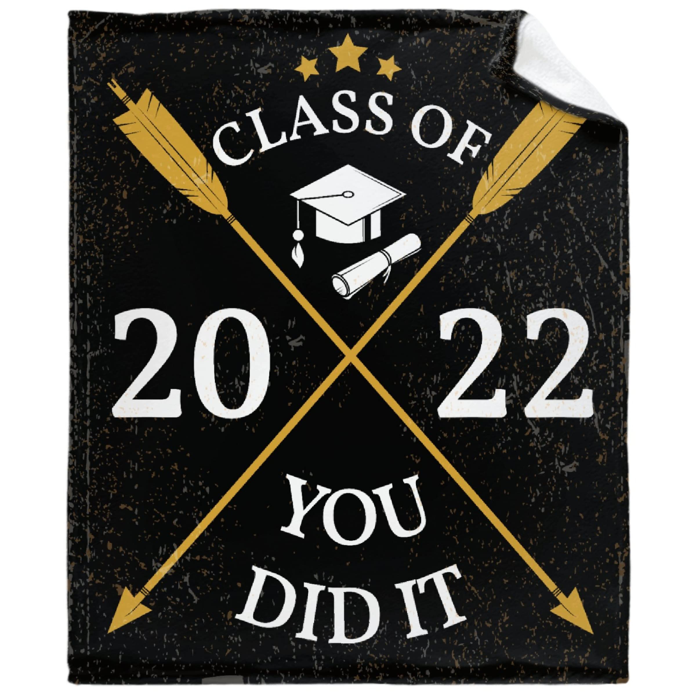 2022 Graduation Throw Blanket for Seniors - Ultra Soft Cozy Flannel Blanket (120