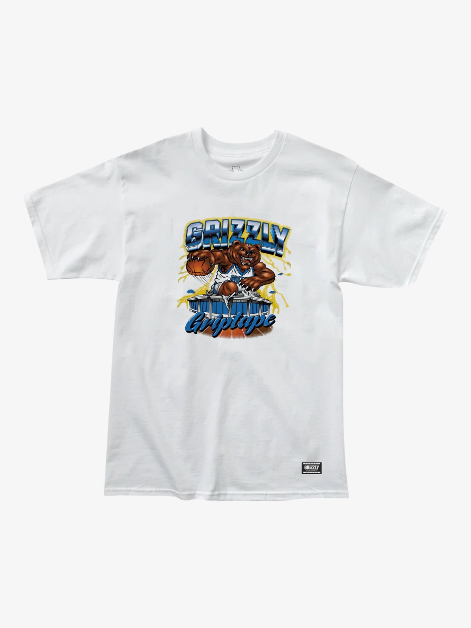 Grizzly Triple White T-Shirt for Men - Premium Cotton Crew Neck Tee - Casual Wear, Gym, and Everyday Outfits