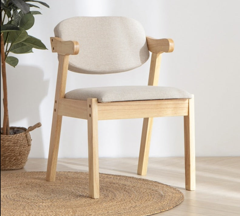 PEYTON CARLTON Solid Wood Nordic Chair - Modern Scandinavian Dining Chair for Kitchen, Dining Room & Office - Eco-Friendly Wooden Seat with Ergonomic Design