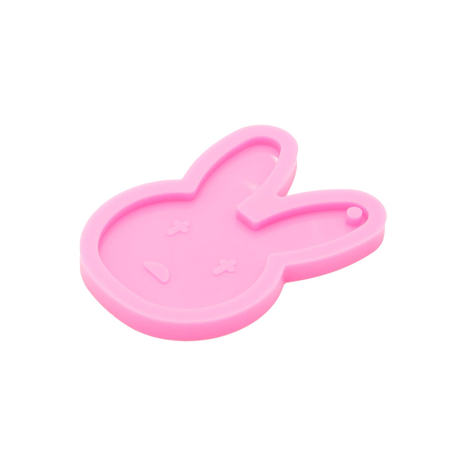 DIY Super Shiny Rabbit Head Keychain Mold - Silicone Resin Mold for Polymer Clay & Epoxy Crafts - Cute Animal Luggage Tag & Bag Pendant (Perfect for Handmade Jewelry, Gift Making & DIY Projects)