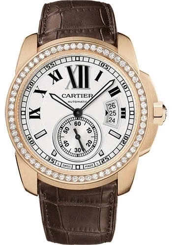Cartier Calibre de Cartier 18K Rose Gold Diamond Men's Luxury Watch - Perfect for Formal Events, Business Meetings & Special Occasions