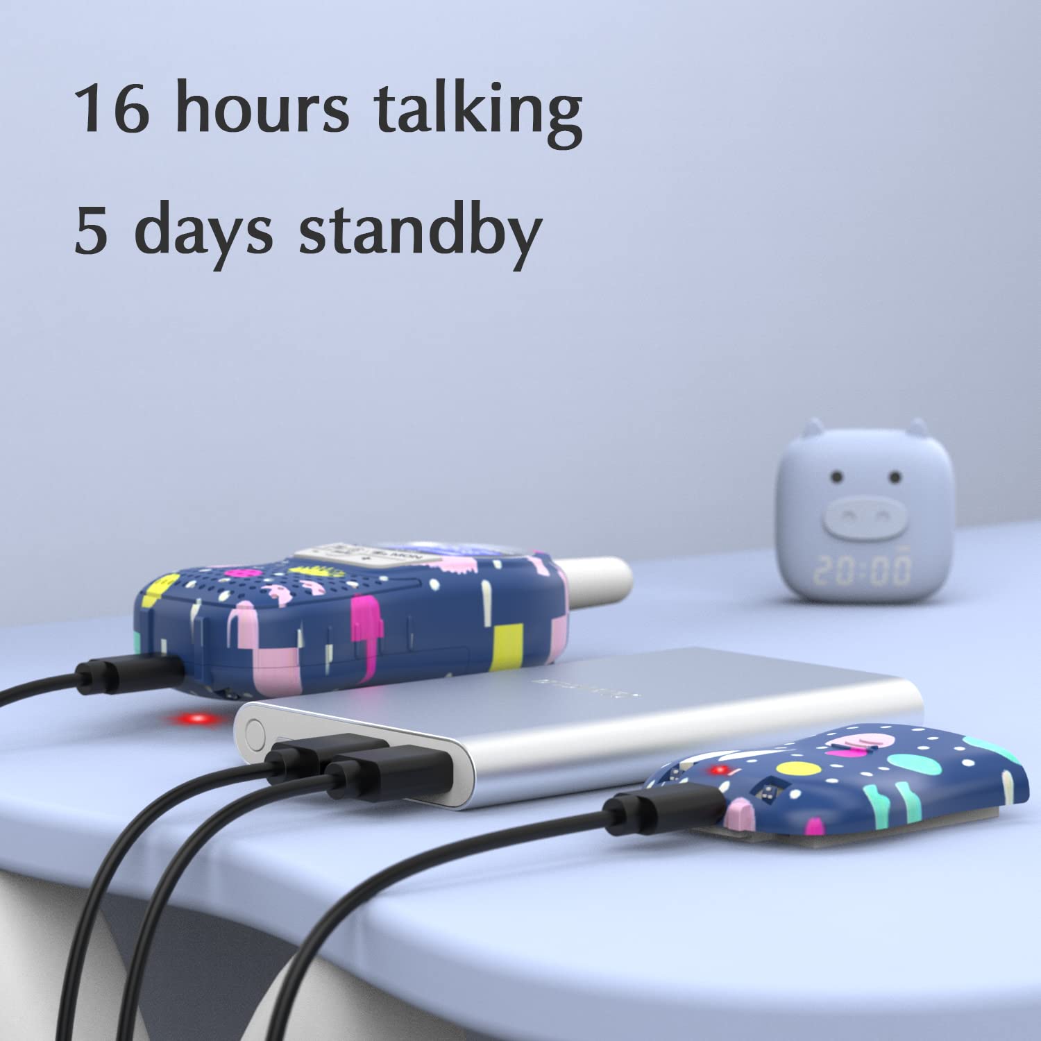 Qniglo Kids Walkie Talkies - Rechargeable Long Range Walkie Talkies with Clear Sound for Boys & Girls Ages 3-8 - Perfect for Outdoor Adventures, Camping, Hiking, and Backyard Play