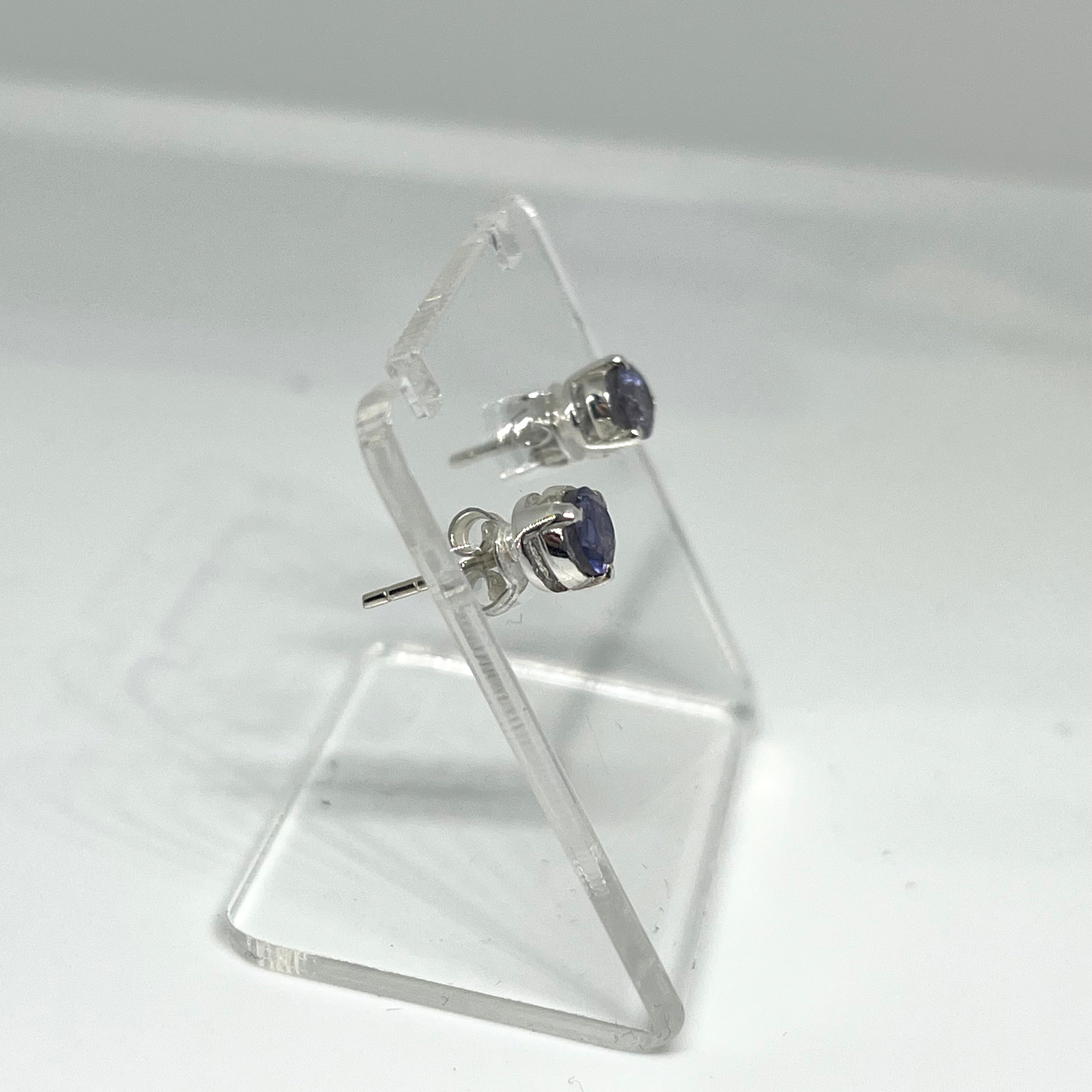 5mm Round Faceted Gemstone Stud Earrings - 3 Prong Set (PSE005) | Elegant & Durable for Daily Wear, Parties & Gifts