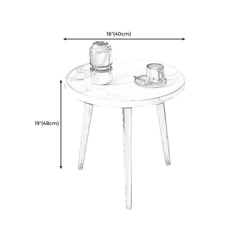 Modern 3-Leg Wooden Coffee Table - Farmhouse Retro Accent Table for Living Room, Easy Assembly Cocktail & Side End Table, Brown (19