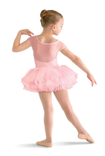 CL5562 Cap Sleeve Hanami Tutu Leotard for Ballet, Dance & Performance - Floral Print Stretch Ballet Leotard with Tutu Skirt for Girls, Toddlers & Kids