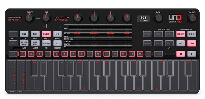 IK Multimedia UNO Synth Pro Desktop Analog Synthesizer with FREE MAGIX Content Creator Bundle - Professional Music Production for Studio & Live Performance