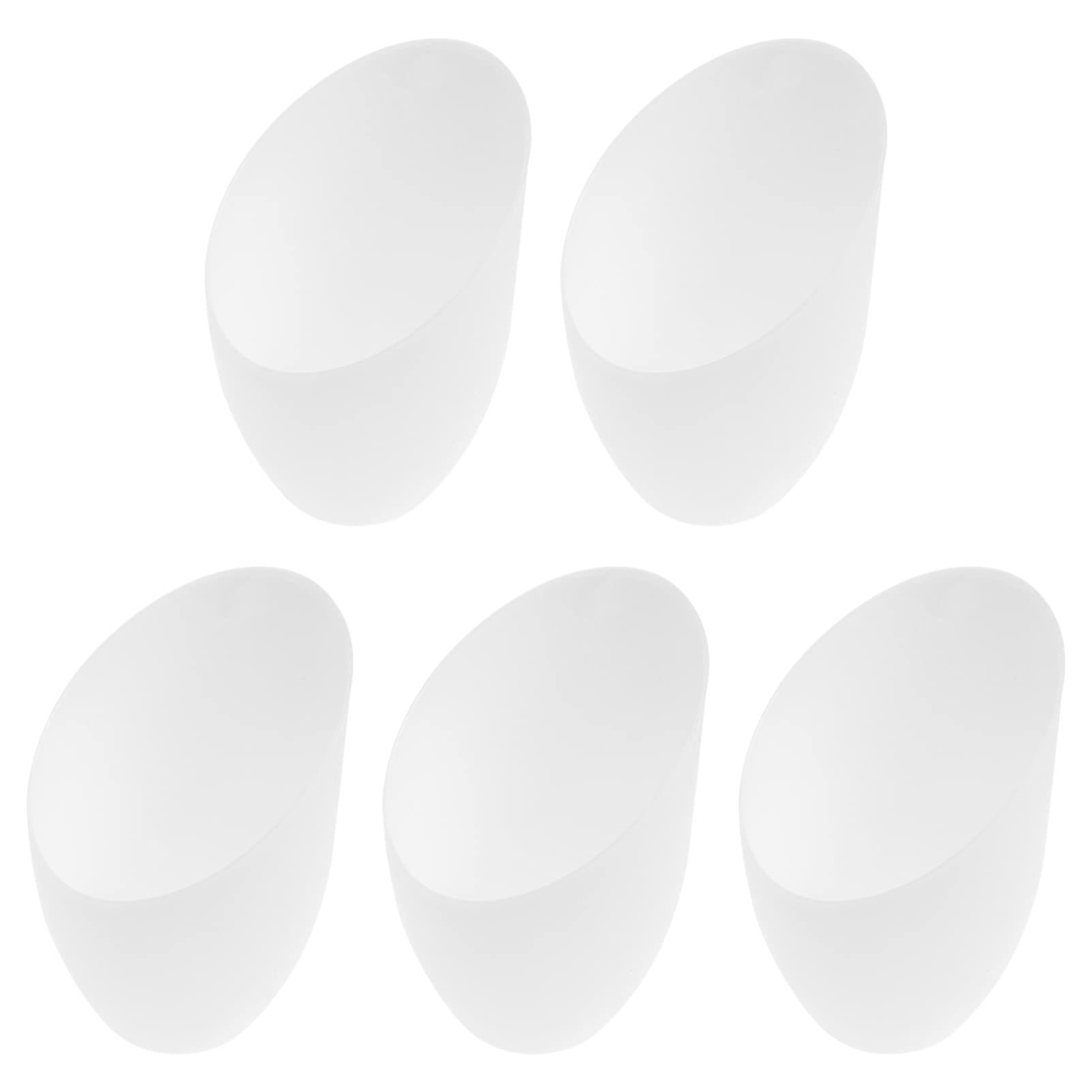 GANAZONO 5-Pack Plastic Horseshoe Lamp Shades - Replacement Glass Lamp Covers for Floor Lamps & Candlesticks - White Decorative Light Shades for Bedroom, Living Room, Dining Room & Office Lighting Decor