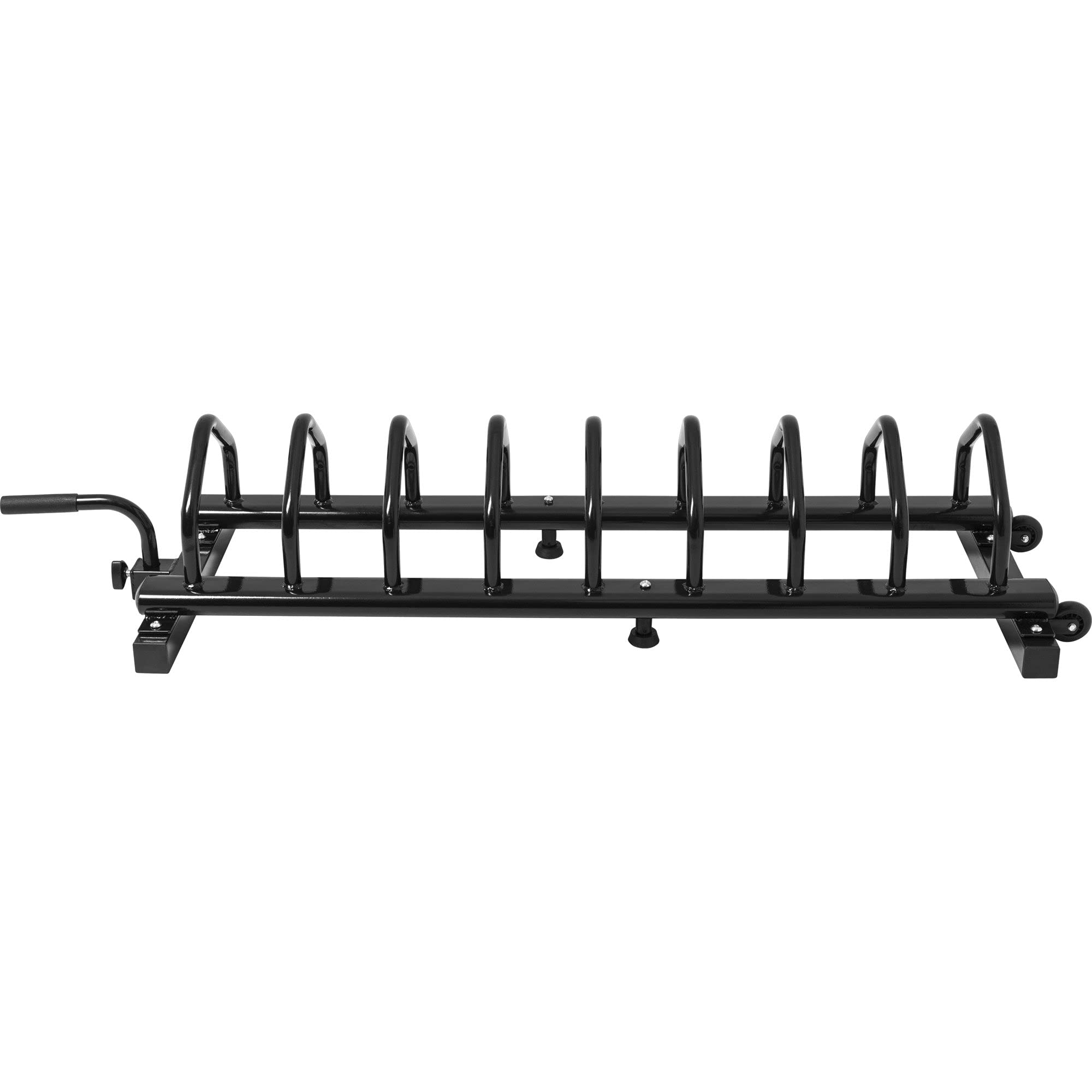 Adjustable Mobile Weight Plate Storage Rack - Universal Bumper Plate Organizer for Home & Gym Workouts