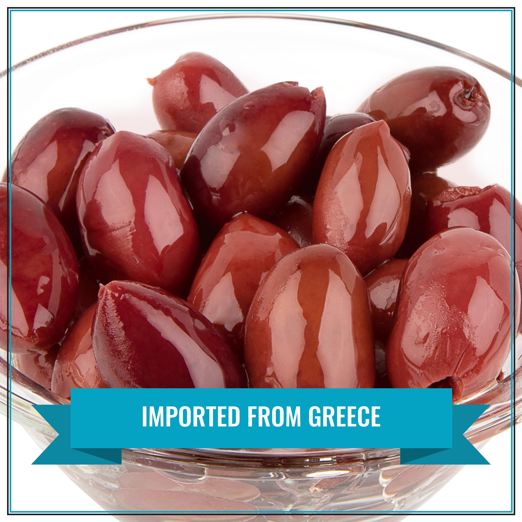Krinos Pitted Kalamata Large Olives 4.4lb (2kg) - Premium Greek Olives for Salads, Charcuterie Boards & Mediterranean Recipes