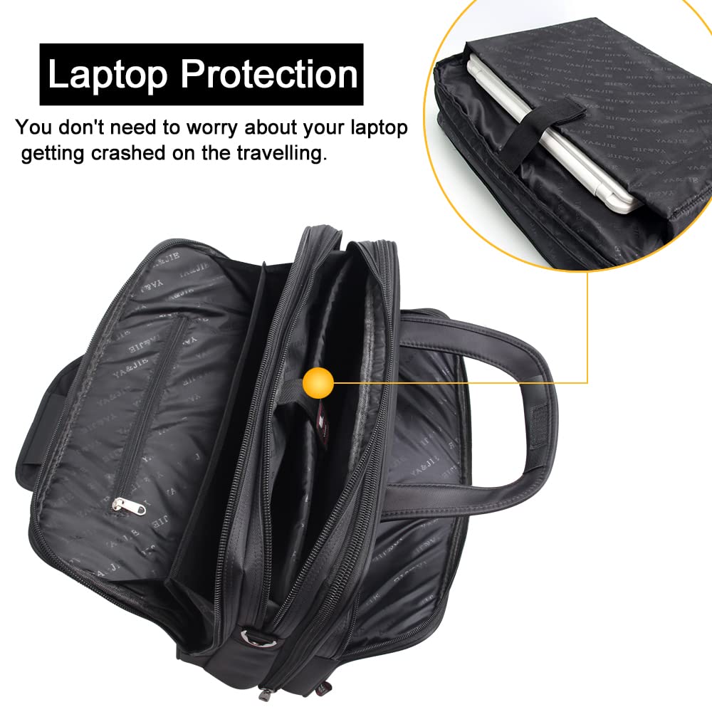 Premium Large Canvas Briefcase for Men - Durable Laptop Tote Bag with Multiple Pockets, Business Work Bag & Office Organizer | Perfect for Professionals, Commuters and Business Travel