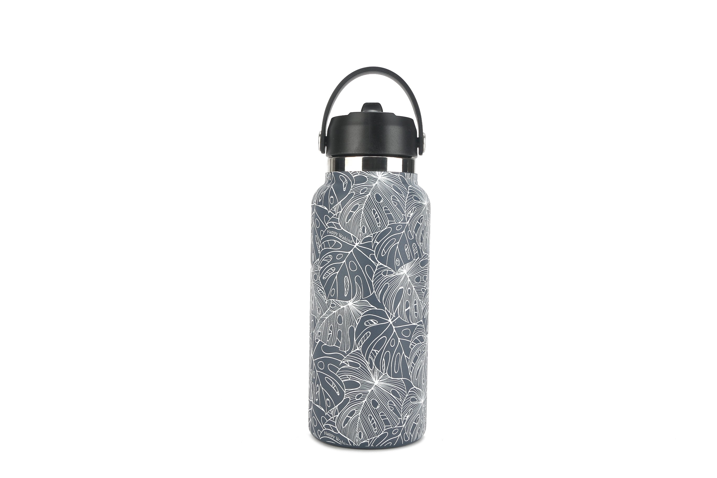 32oz Insulated Stainless Steel Water Bottle with Monstera Leaf Design - Keeps Drinks Cold for 24 Hours & Hot for 12 Hours - Perfect for Gym, Hiking, Office & Outdoor Activities