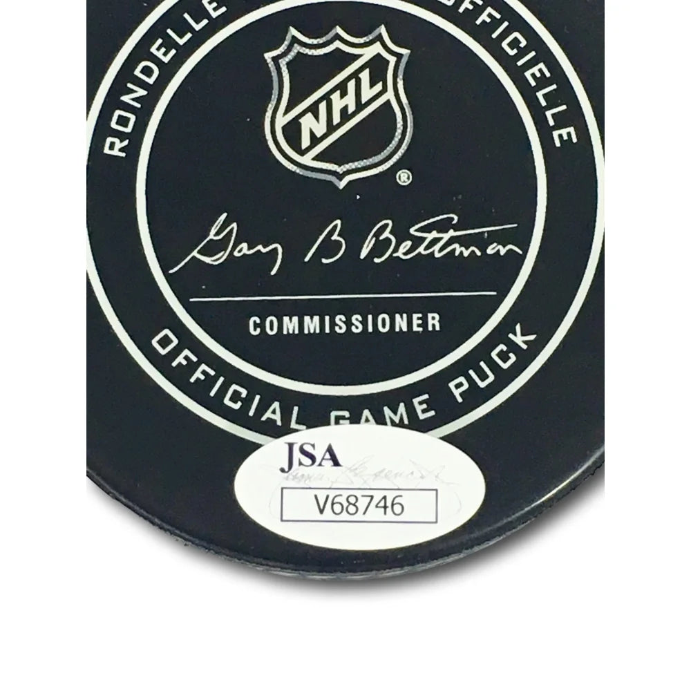 Deryk Engelland Autographed Vegas Golden Knights Hockey Puck with Display Case & JSA COA - VGK Memorabilia for Collectors and Hockey Fans