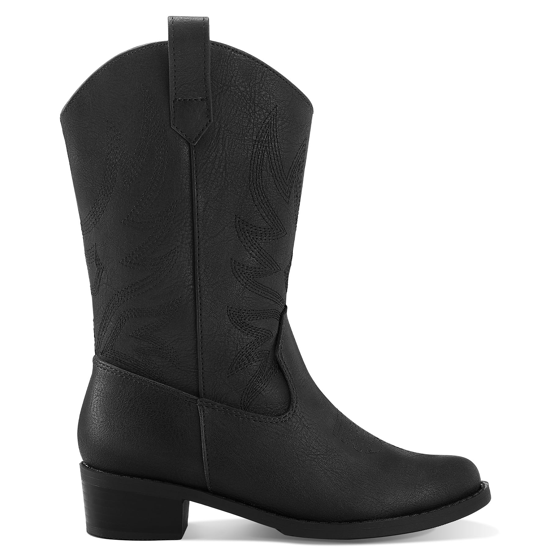 **K KomForme Western Cowboy Boots for Girls & Boys - Pointed Toe Mid-Calf Cowgirl Boots (Toddler/Little Kid/Big Kid) - Perfect for Rodeo, Halloween & Western-Themed Parties**