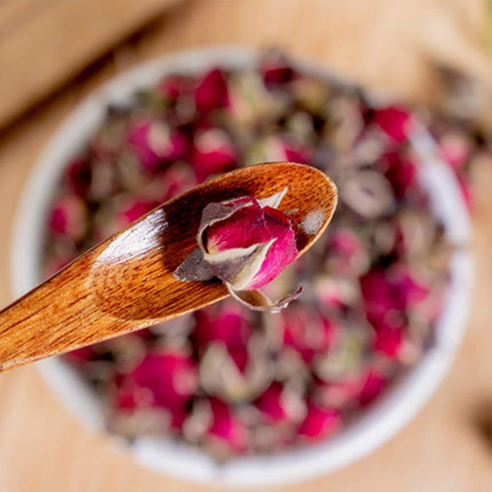 50g Organic Natural Dried Mini Rose Buds for Tea, Bath, Crafts & Decor - Premium Dried Rose Petals for Aromatherapy, Wedding, DIY Gifts