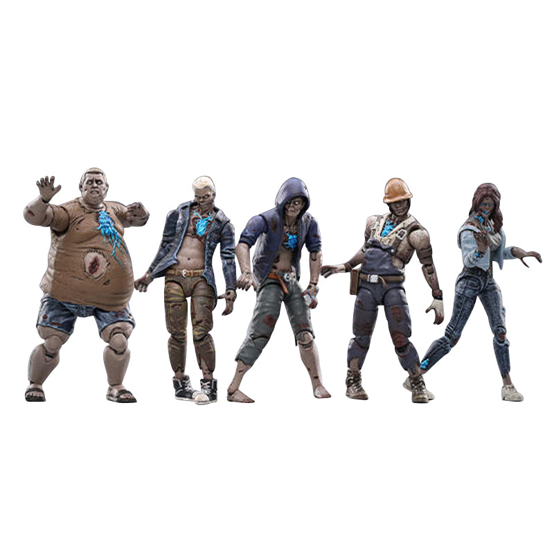 1/18 JOYTOY 3.75 Inch Zombie Action Figure Set (5PCS) - Life After Infected Person Series - Perfect for Horror Collectors, Diorama Displays & Tabletop Gaming Scenes