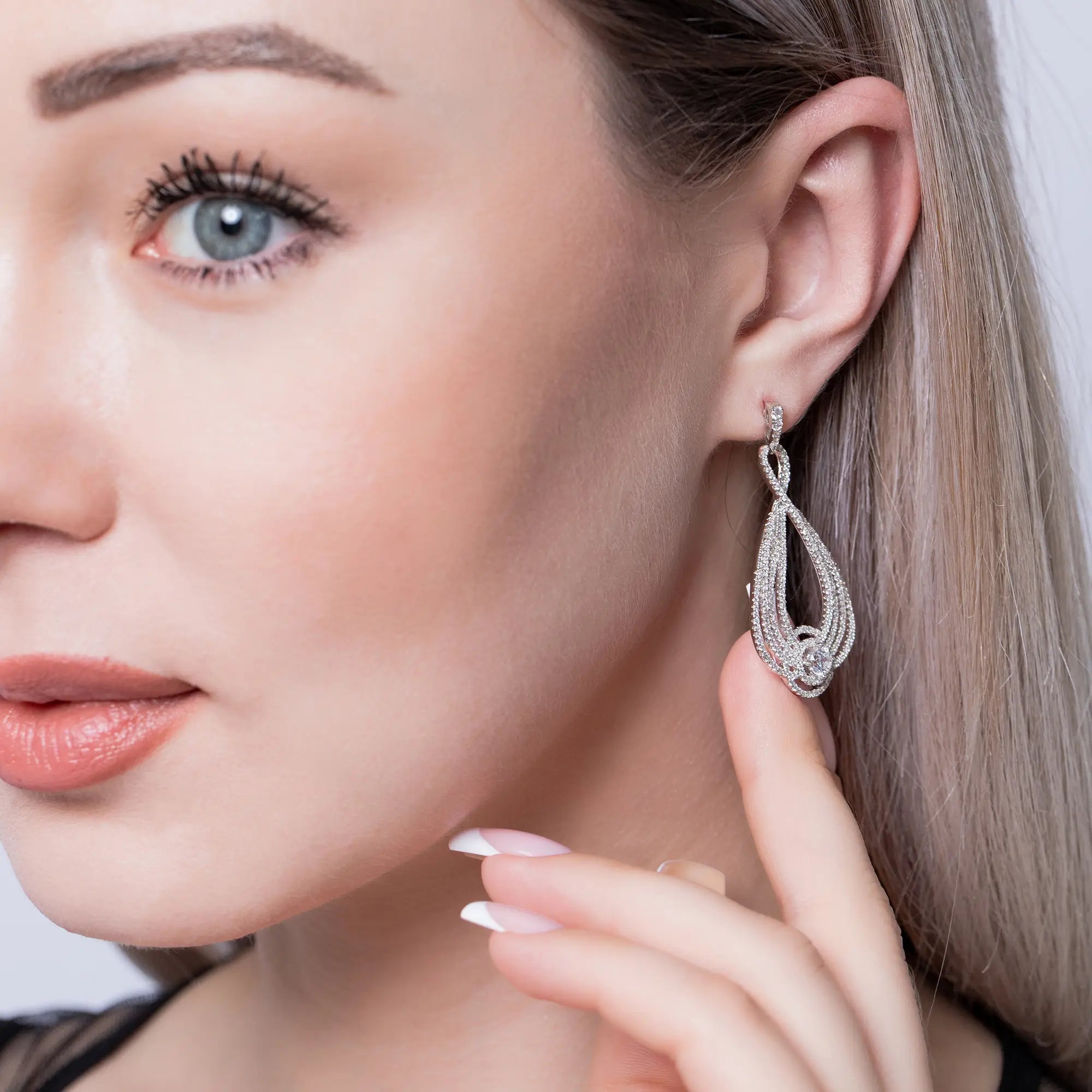 Elegant Micro Pavé Trio Line Earrings - 14K Gold Plated Dainty Stud Earrings for Women - Perfect for Everyday Wear, Parties & Special Occasions