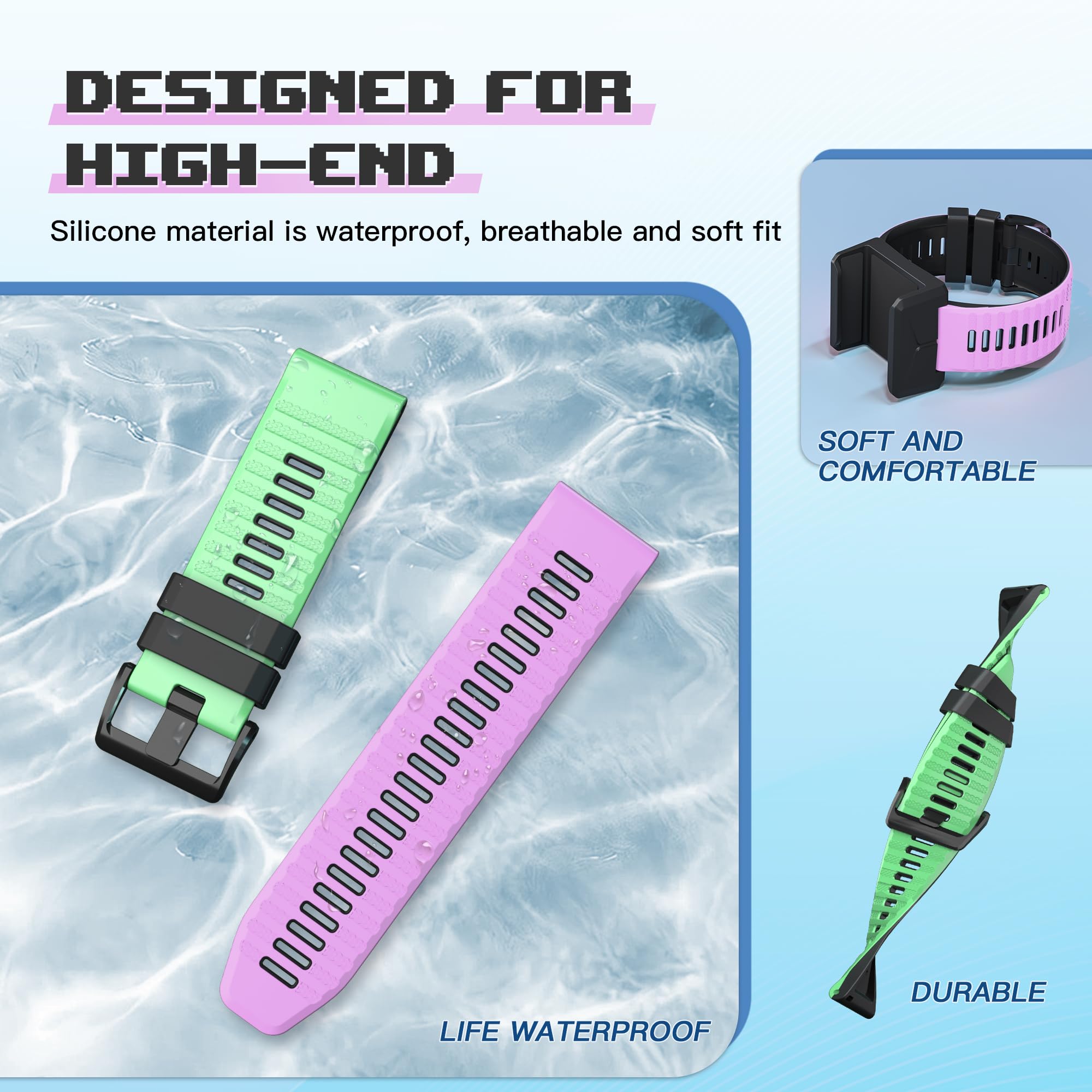 Narati Adjustable Silicone Wrist Bands for Nintendo Switch Joy Cons & OLED Model - Compatible with Just Dance 2021-2025 - 2 Pack for Adults & Kids - Perfect for Dance Games, Fitness Tracking & Motion Control Gaming