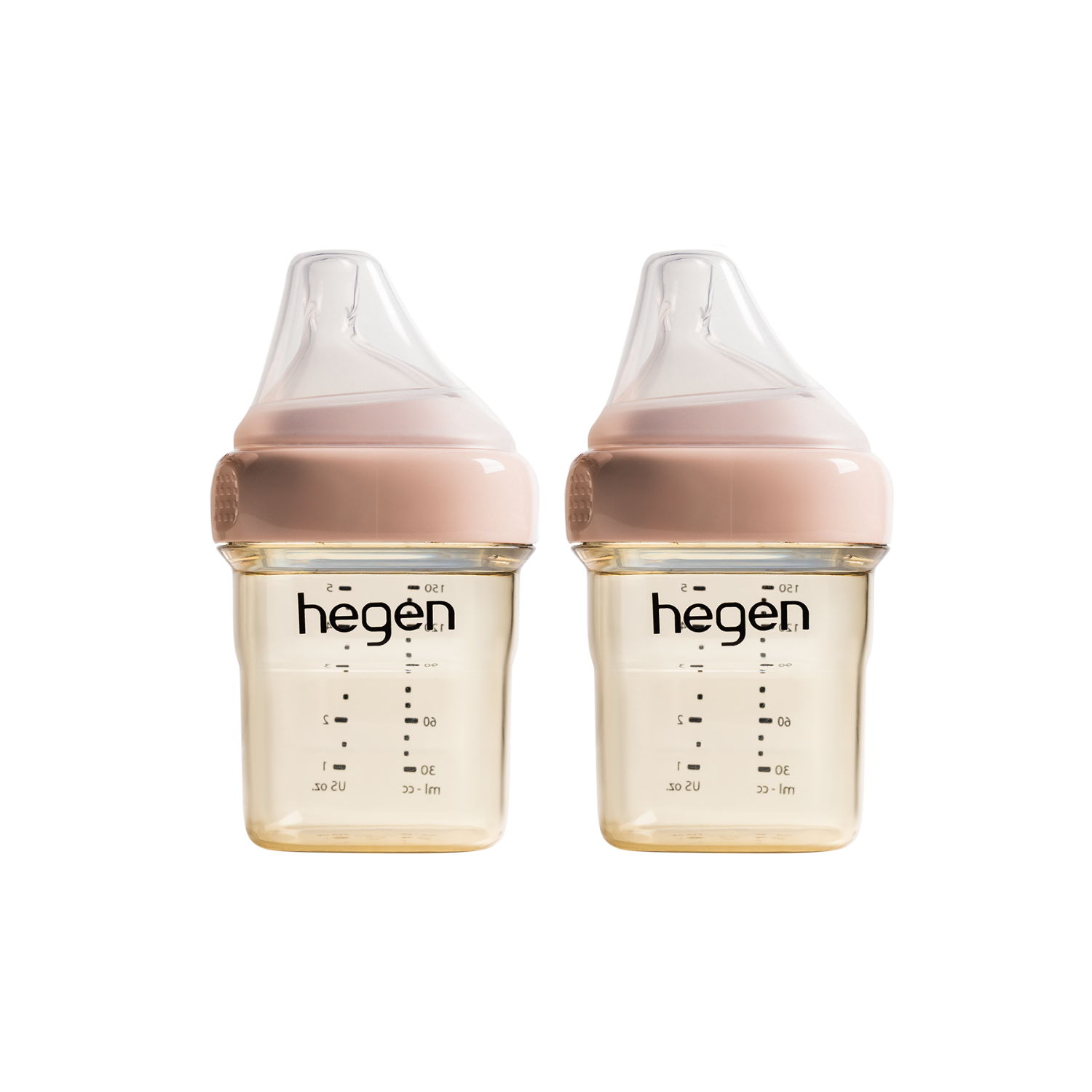 Hegen PCTO™ 150ml/5oz PPSU Baby Feeding Bottle Set - 2 Pack with Slow Flow Nipples (1-3 Months) - BPA-Free, Anti-Colic, Easy to Clean - Perfect for Newborns & Infants at Home or On-the-Go