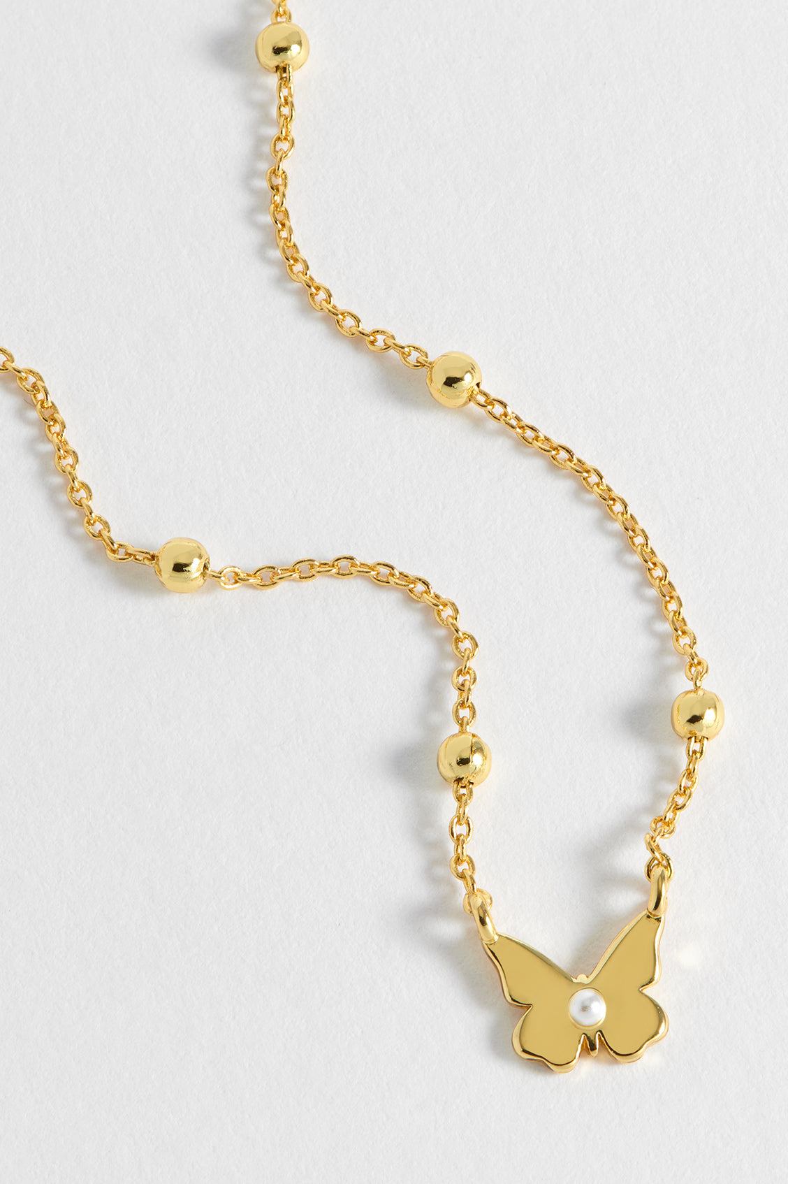Elegant Pearl Butterfly Necklace for Women - Dainty Gold Plated Jewelry Gift for Her - Perfect for Weddings, Anniversaries & Special Occasions
