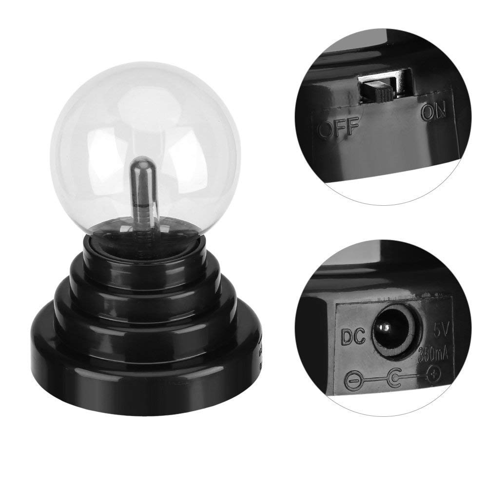 Plasma Ball Light - USB & Battery Powered Touch Sensitive Globe Lamp for Office Desk, Kids Room, Party Decor | Magic Night Light Gift for Birthday & Home Decoration | Perfect for Bedrooms, Gaming Rooms & Science Enthusiasts