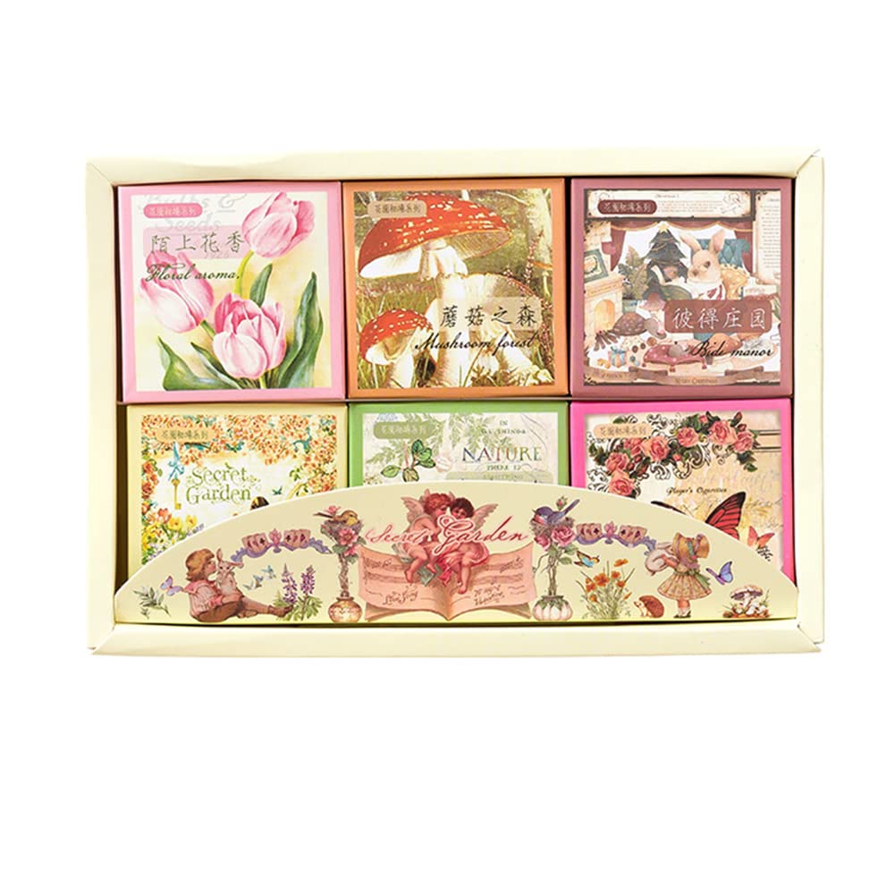 300pcs Kawaii Stickers Pack - Cute Cartoon Decals for Scrapbooking, Journals & DIY Gifts (Garden Theme)