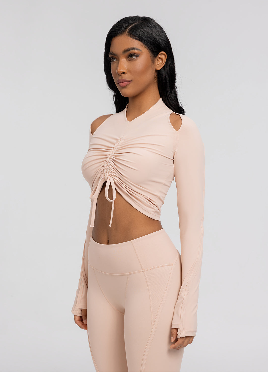 Women's Drawstring Crop Top - Trendy Short Sleeve Summer Shirt for Casual Outfits & Beach Wear | Perfect for Yoga, Parties, and Street Style Fashion