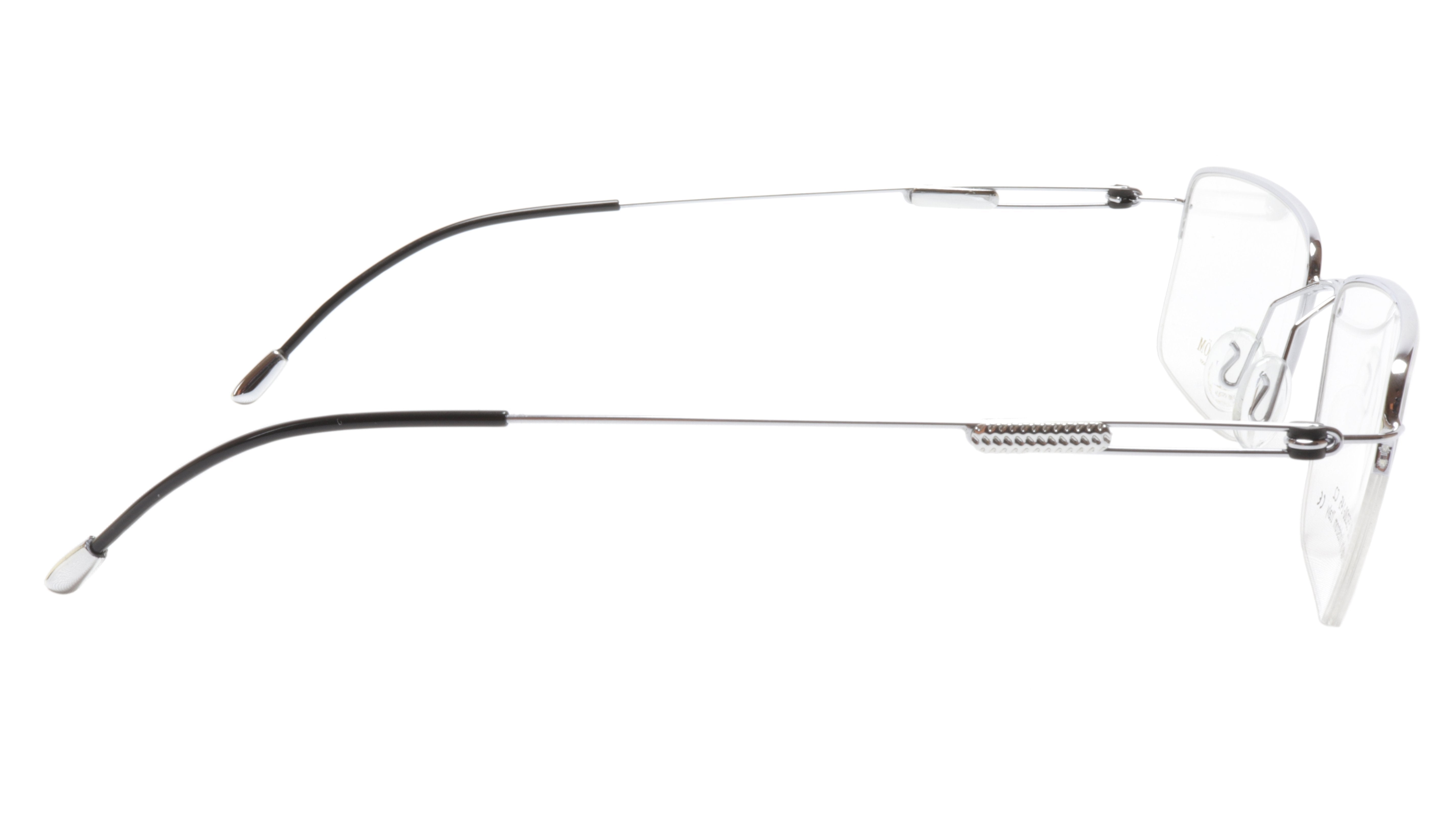 Premium LINDSTROM L 102 C2 Eyeglasses Frame - Acetate & Metal Blend in Silver/Black - Made in Italy (55-20-145) - Perfect for Business, Reading & Fashion