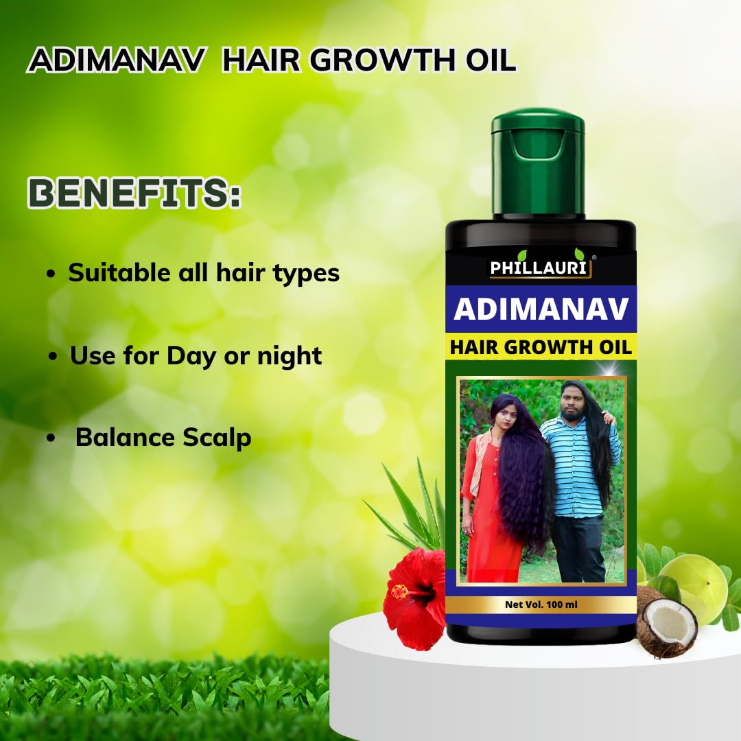 Pure Hair Growth Oil - 400ml | Natural Hair Treatment for Thicker, Longer & Healthier Hair | Perfect for Daily Use, Scalp Massage & Hair Care Routine