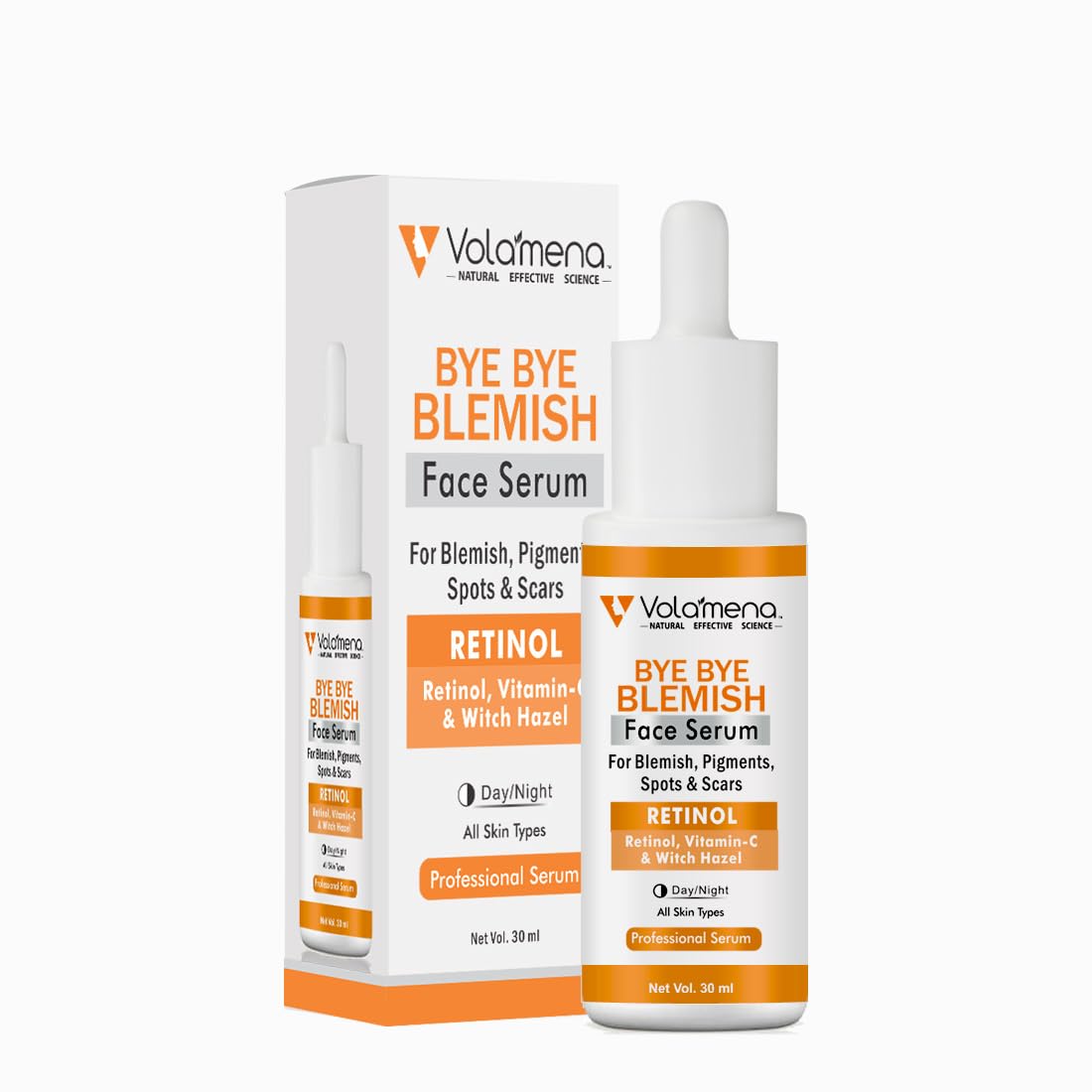 Volamena Bye Bye Blemish Face Serum - Vitamin C Treatment for Pigmentation & Dark Spots, Brightening Facial Care (30ml) | Perfect for Daily Skincare Routine & Evening Skin Repair