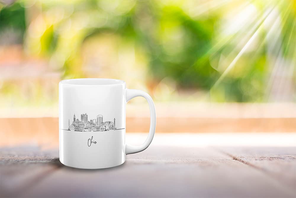 Ohio Buckeye State Themed Ceramic Coffee Mug - 11oz Unique Graduation Gift for Him - Perfect Souvenir & Long Distance Gift for OH Fans - Ideal for Coffee, Tea, or Hot Chocolate at Home, Office, or Dorm