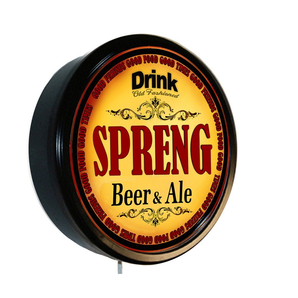 Vintage SPRENG Beer & Ale Cerveza Lighted Wall Sign - Retro Bar Decor for Home, Pub, or Man Cave - Perfect for Beer Lovers & Collectors