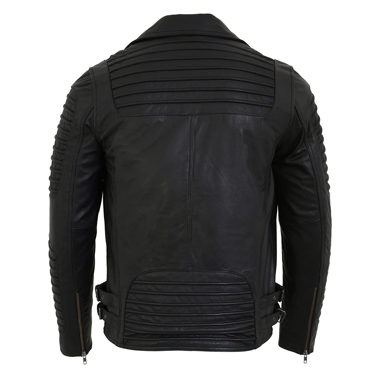 Milwaukee Leather SFM1885 Men's Black Leather Motorcycle Jacket with Piping Design - Stylish Biker Jacket for Riding & Casual Wear