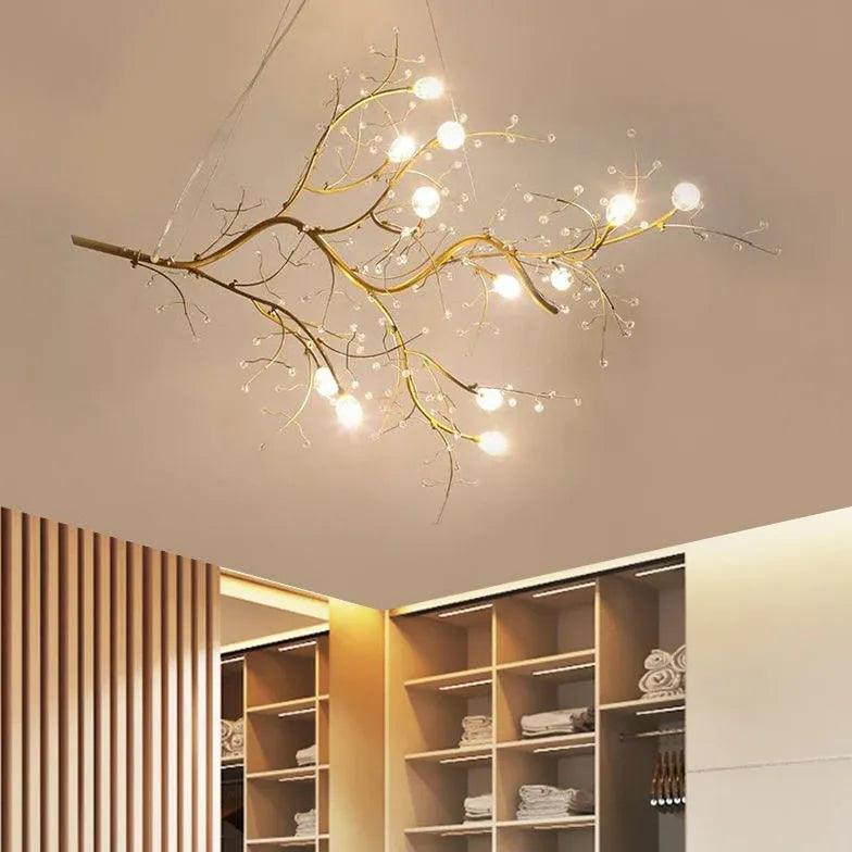 Modern Willow Branches Pendant Light - Elegant Handmade Rattan Chandelier for Dining Room, Bedroom, and Living Room Decor