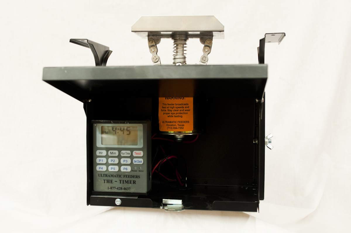12 Volt Black Box Feeder Control Unit with Solar Panel & Eliminator - Perfect for Outdoor Animal Feeding, Farm Automation & Wildlife Management