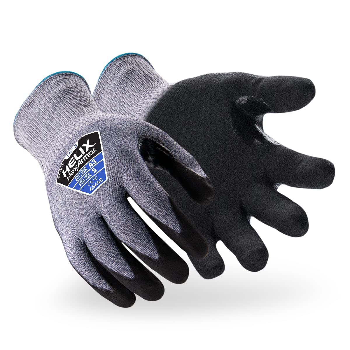 HexArmor Helix Series Seamless Knit Safety Work Gloves - Cut Resistant, Lightweight & Durable for Construction, Warehouse & Industrial Use