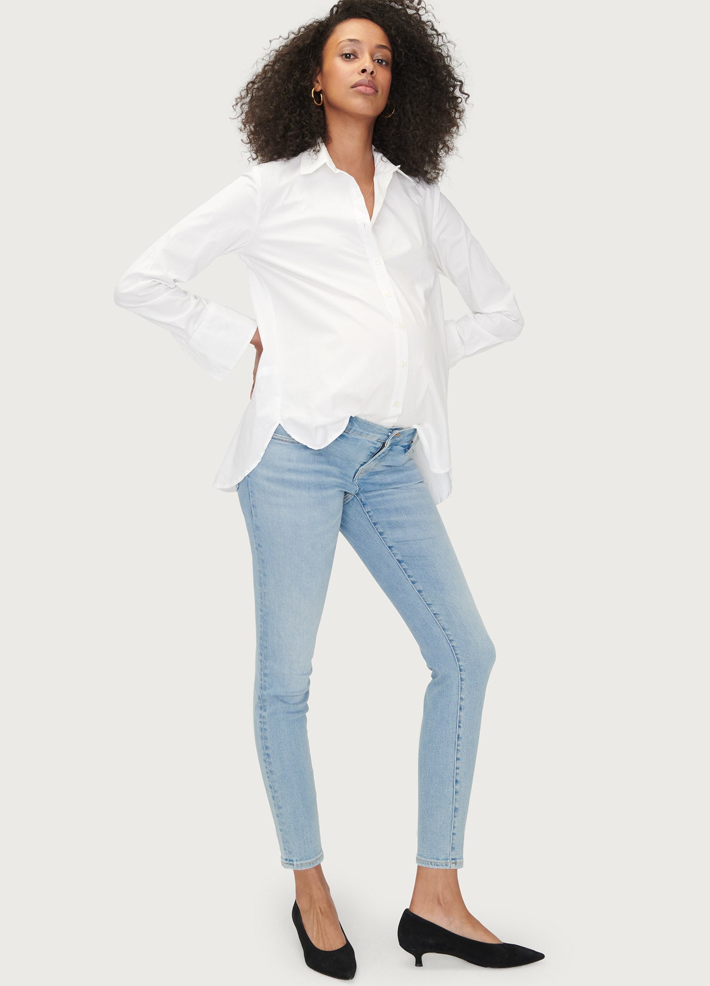 Best Slim Maternity Jeans for Women - Comfortable Stretch Denim Pants for Pregnancy - Perfect for Work, Casual Wear & Everyday Comfort