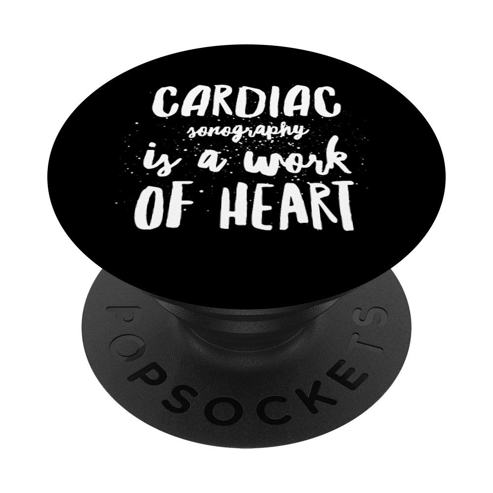 Medical Cardiac Sonography PopSockets - Phone & Tablet Grip Stand for Sonographers & Ultrasound Techs | Perfect for Hospital, Clinic & Medical School Use