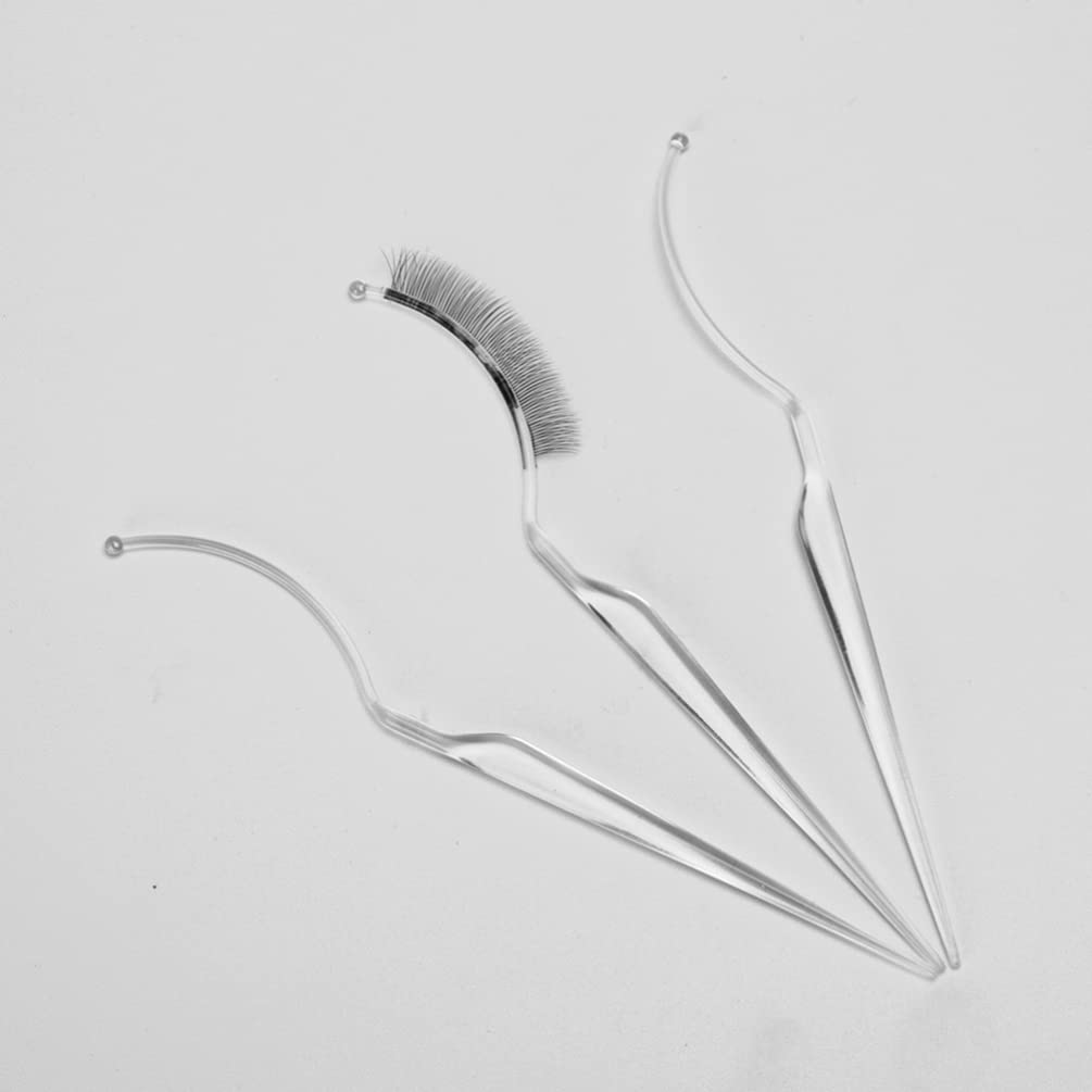 FOMIYES 3-Piece Eyelash Extension Holder Set - Professional Eyelash Wearing Tool, Lash Applicator, Display Wand & Grafting Tool for Fake Eyelashes (White) - Perfect for Salon, Home Use & DIY Lash Extensions