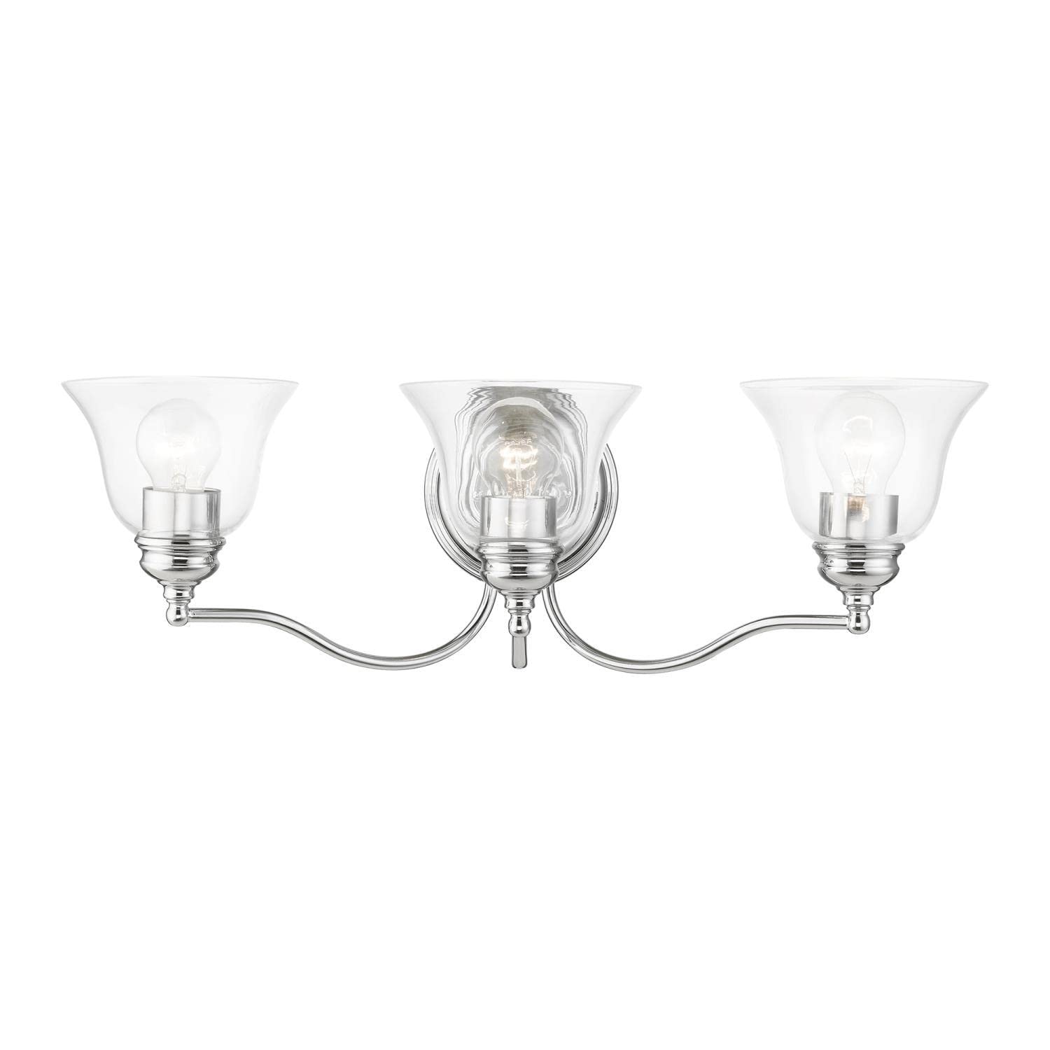 Moreland 3-Light Bathroom Vanity Light Fixture - Transitional Style - 7.5