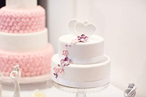 20x30 Inch Laminated Wedding Cake Poster - Vibrant Pink & White Cake Design for Home Decor, Kitchen Wall Art, Party Backdrop - Perfect for Bedroom, Living Room & Bridal Shower Decorations
