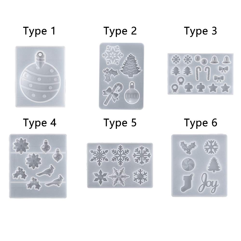 Shanliren Resin Christmas Ornament Jewelry Making Kit - Silicone Molds for DIY Crystal Pendants, Christmas Tree Decorations & Holiday Crafts | Perfect for Xmas DIY Gifts, Home Decor & Craft Projects