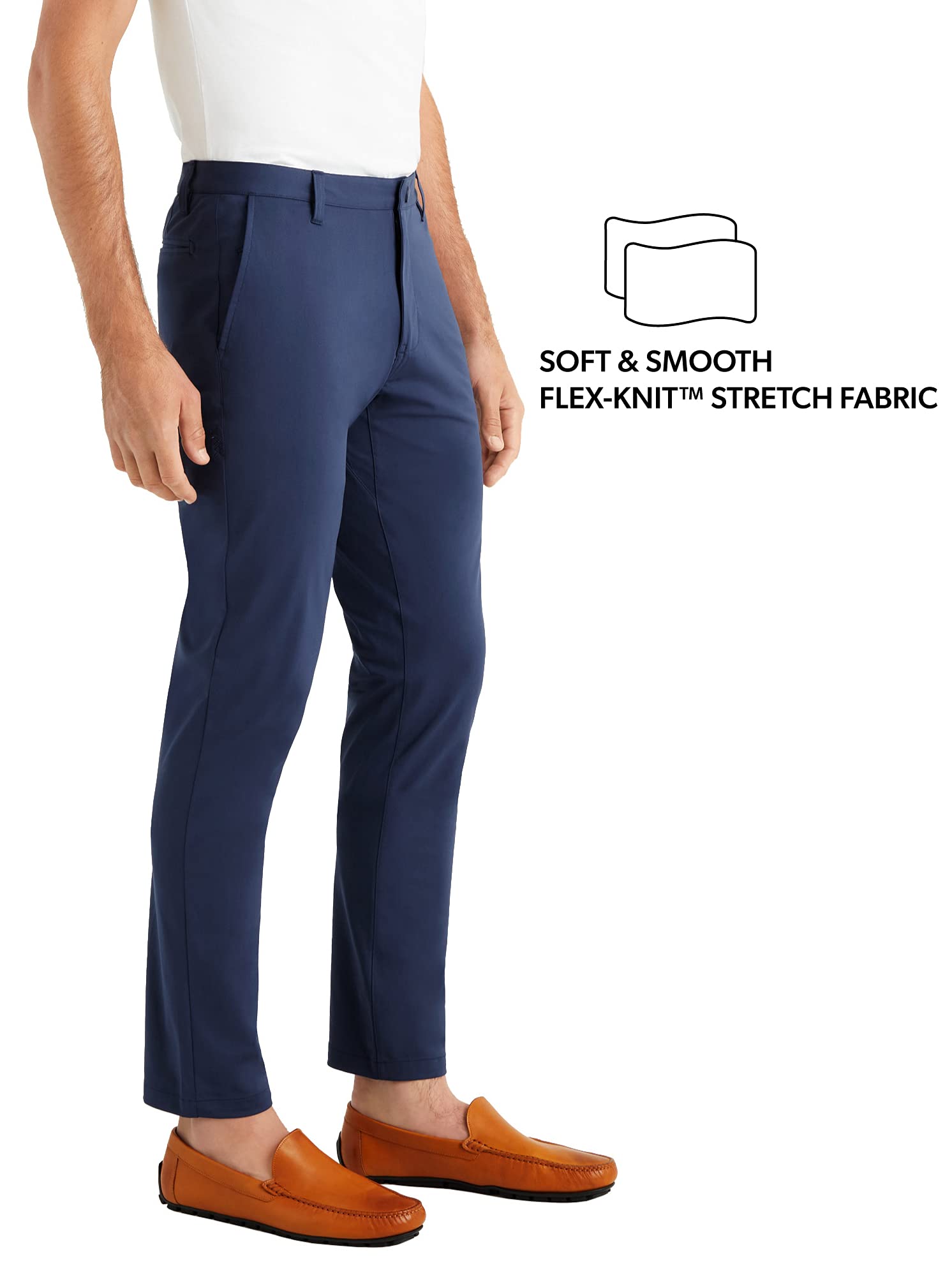 Rhone Commuter Men's Slim-Fit Dress Pants - Stretch Fabric All-Day Comfort Work Pants for Business & Travel - Wrinkle Resistant Navy Slim-Straight Leg Casual Pants (Size W40-33L) - Perfect for Office Wear, Business Trips & Daily Commute