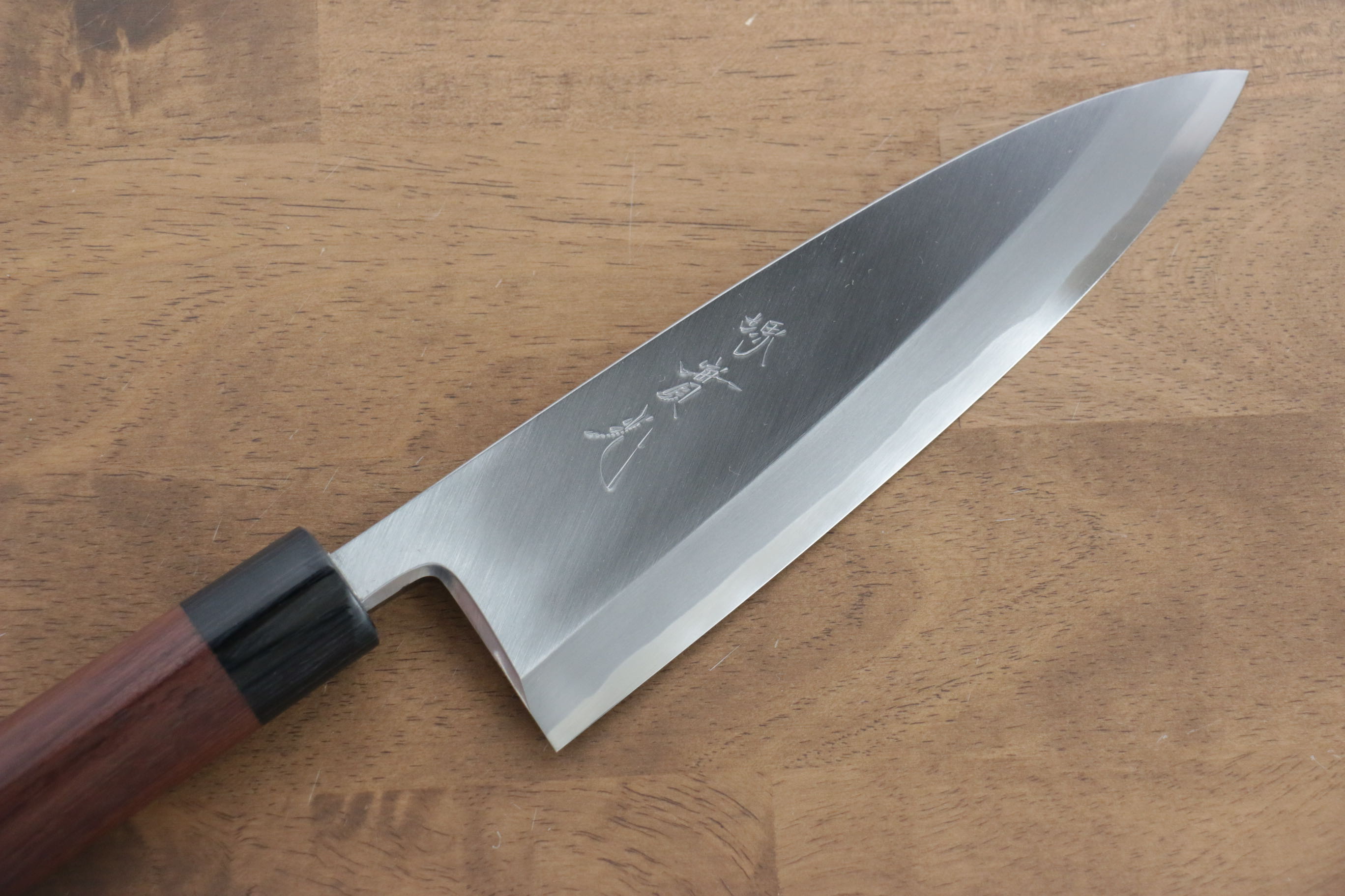 Premium Jikko White Steel No.2 Deba Knife 195mm - Japanese Professional Chef Knife with Shitan Handle - Perfect for Sushi, Fish Filleting & Asian Cuisine Preparation