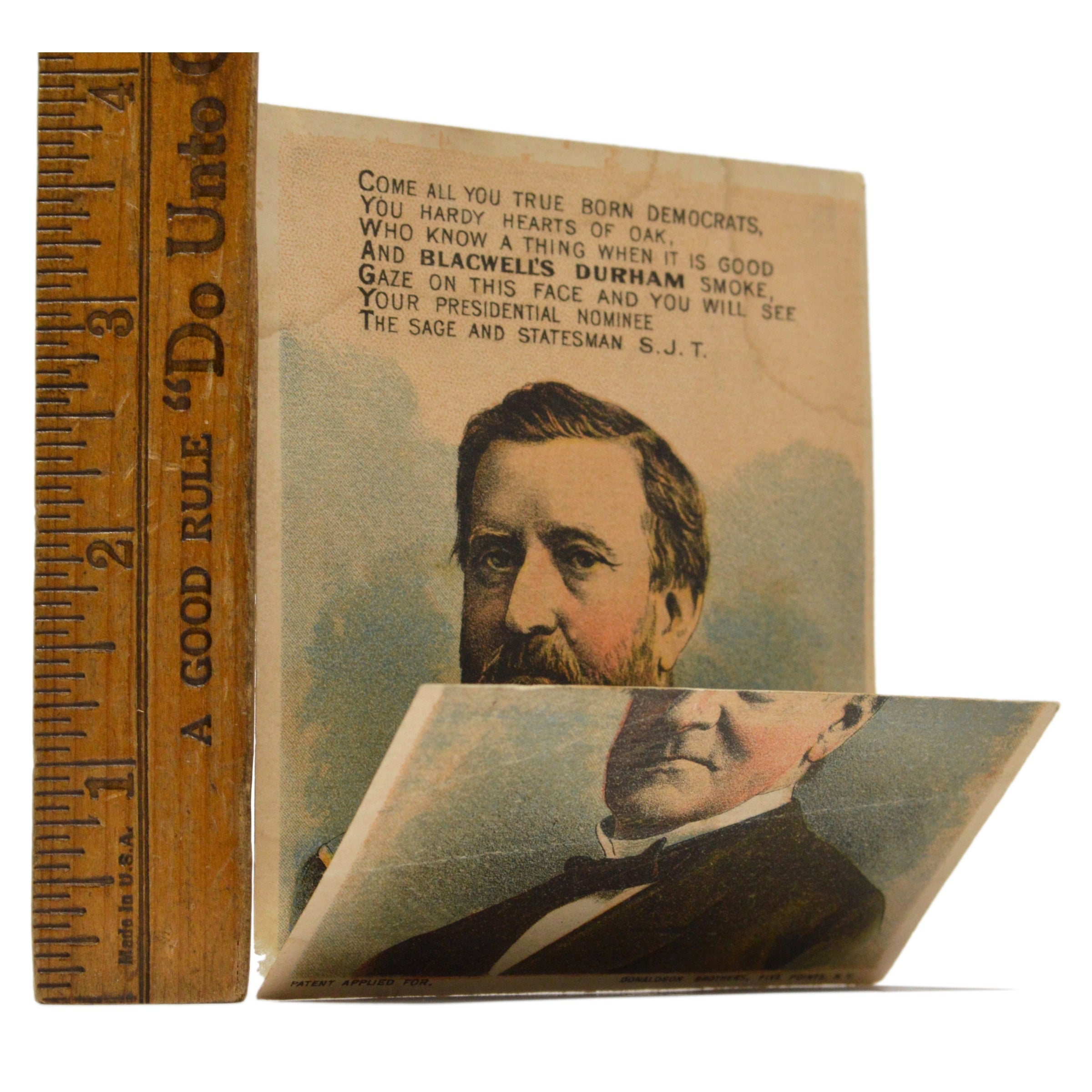 Vintage Antique Advertising Trade Card - Smoke Blackwell's Folding Durham Tobacco Walnut Co - Perfect for Collectors & Tobacco Memorabilia Displays