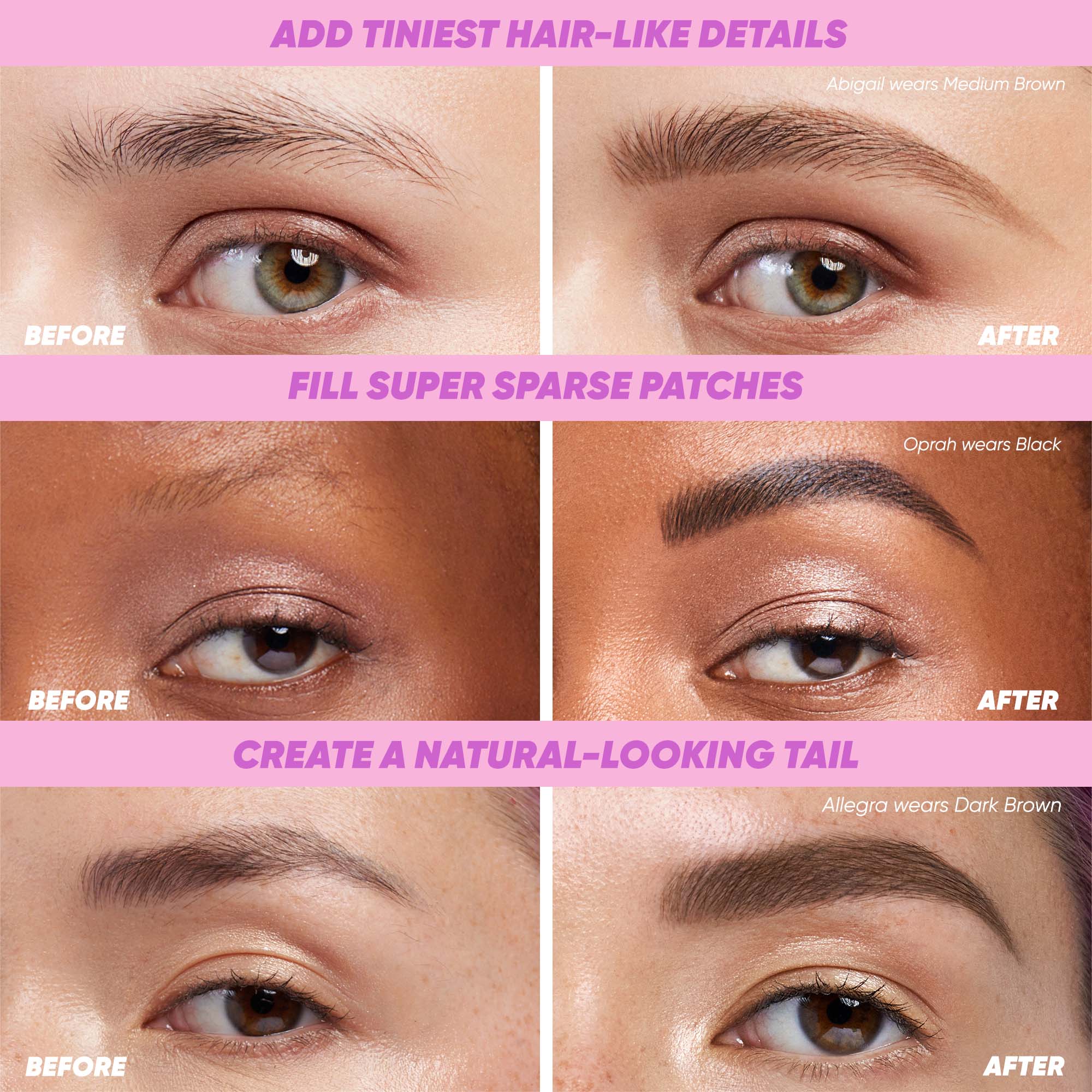 Brow Pop Nano Ultra Fine Detailing Pencil - Natural Looking Eyebrow Pencil for Precise Hair Strokes & Defined Brows - Perfect for Everyday Makeup & Professional Use