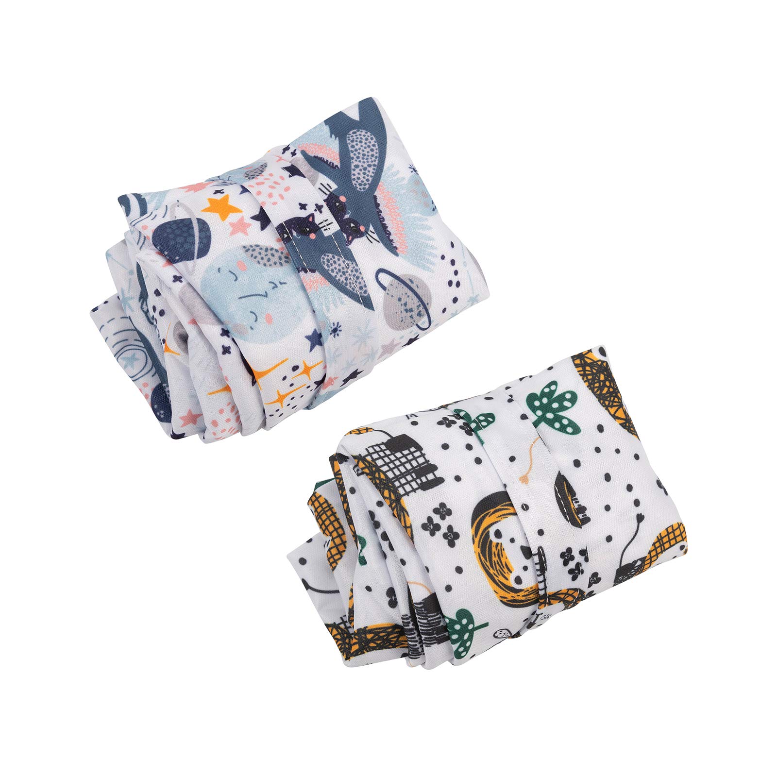 ALVABABY 2-Pack Reusable Waterproof Wet Dry Bags with Dual Zippered Pockets - Cloth Diaper Storage, Beach Pool Essentials, Daycare Organizer, Yoga Gym Bag for Swimsuits & Wet Clothes (Model LX-H358359) - Perfect for Travel, Sports & Baby Care